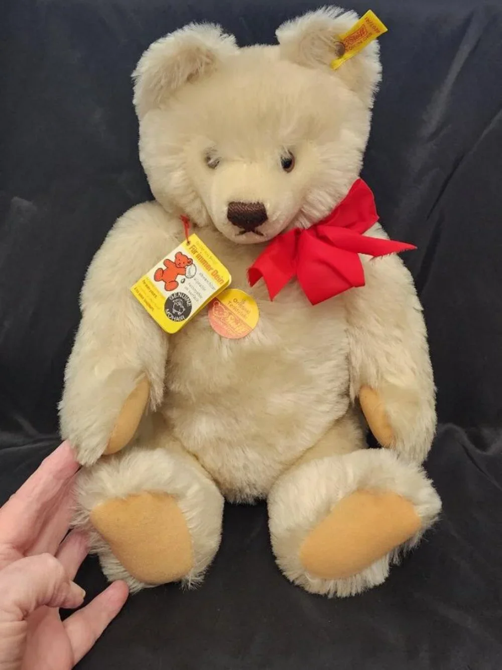 Vintage Steiff 15” Teddy Bear 1980 with original tags MADE IN WEST GERMANY