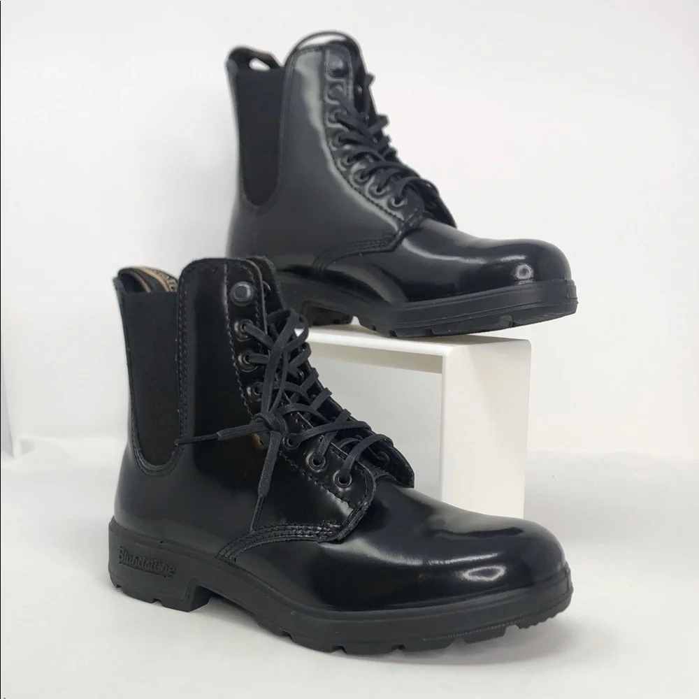 Blundstone Black Leather Women’s Chelsea Lug Boots - Size 6.5