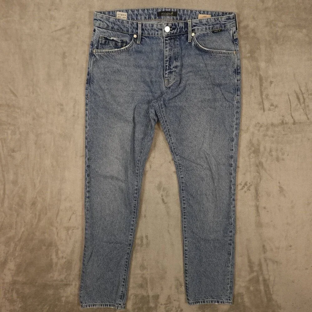 Mavi Jeans Jake Slim Leg Men's 34x32‎ Blue Denim Stonewash
