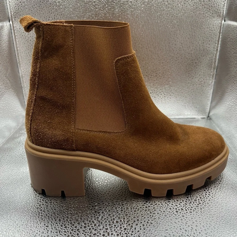 Antonio de Faria Women's Tara Brown Leather Suede Chelsea Boot Sz 9
