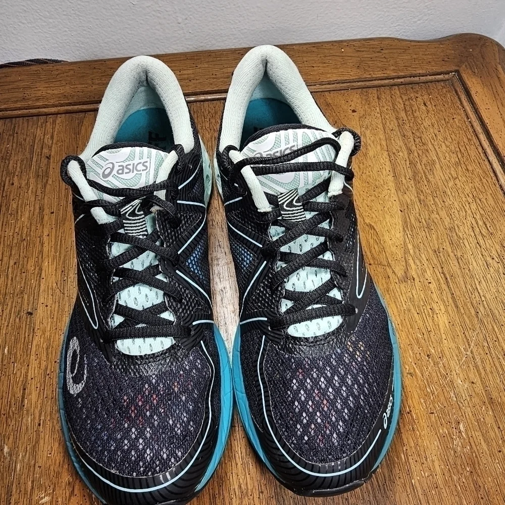 Asics Noosa FF Womens Black/Bay/Viridian Green Running Shoes Women's Size 8.5