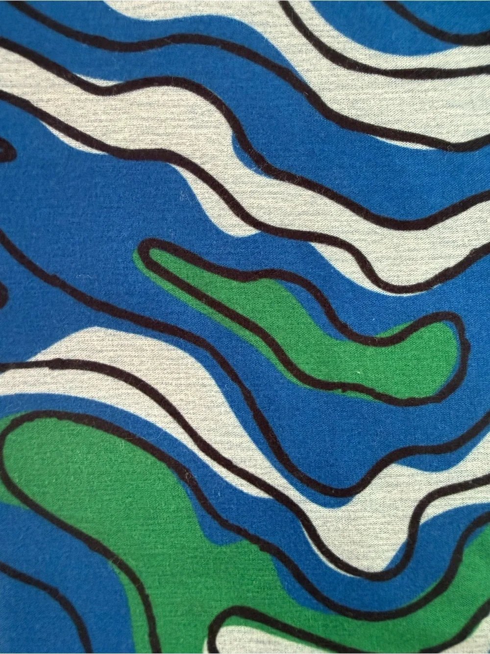Hanna Andersson Kids UV UPF Sun Hoodie Blue Green Camo Wave print 5T 110cm