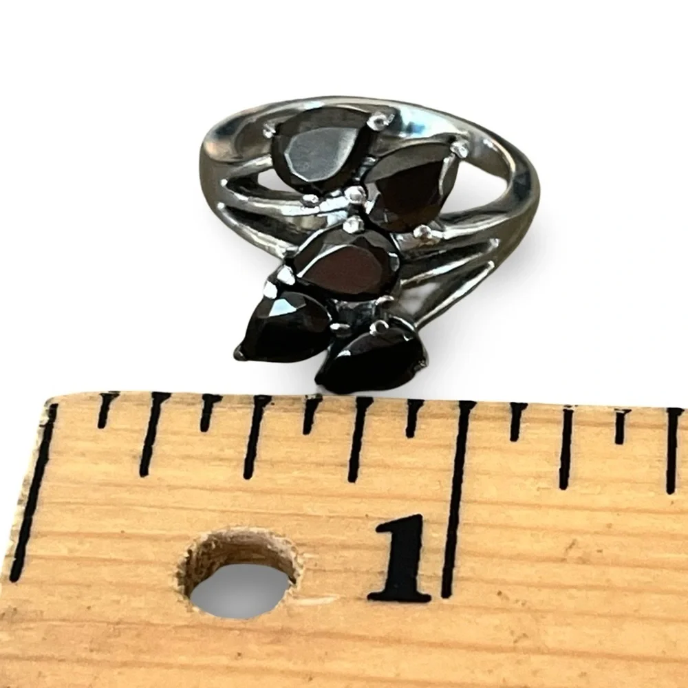 Stainless Steel Shungite Arine Ring Size 8