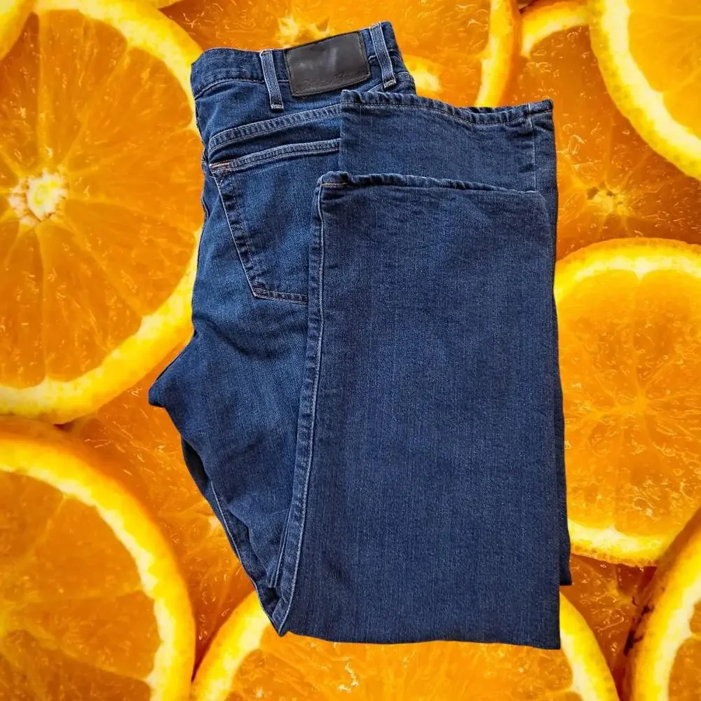 Eddie Bauer Flannel‎ Lined Blue Jeans Size 40x30