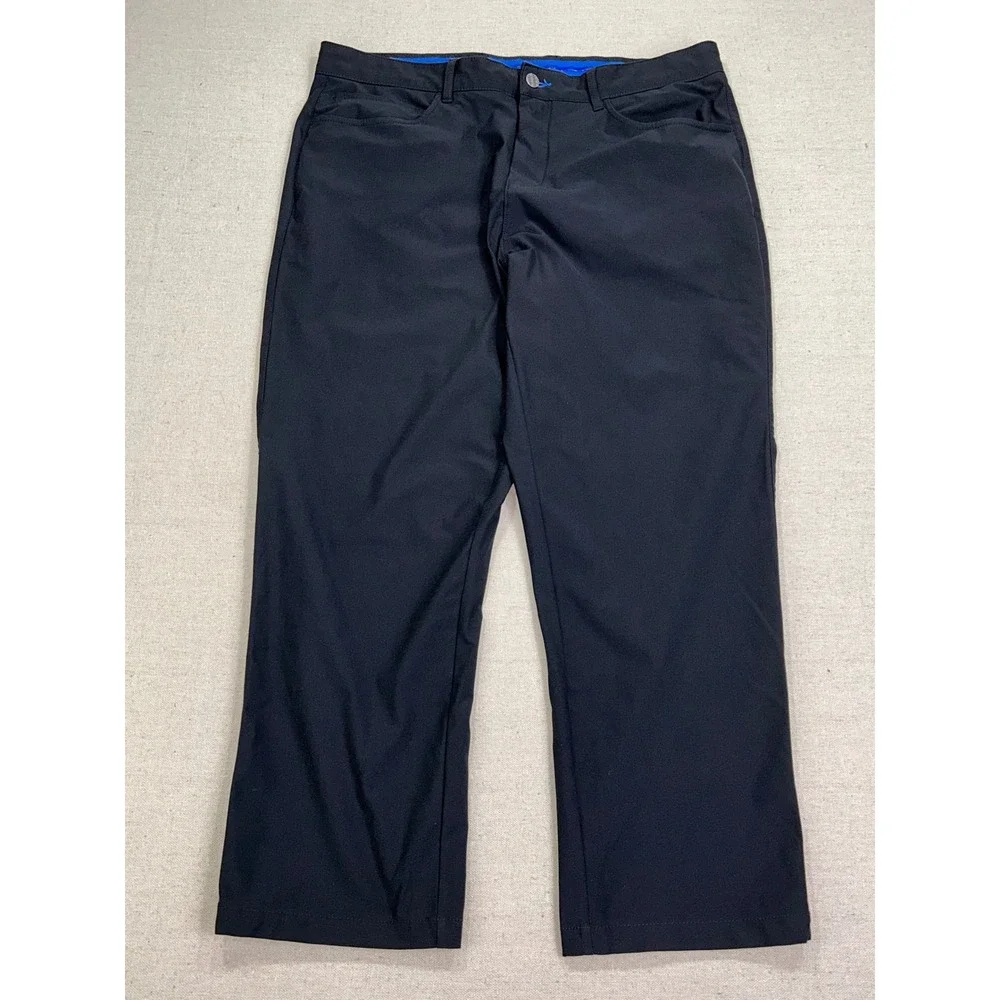 Twillory Men's 38 Performance 5-Pocket Pants Black Tailored Fit Technical Fabric