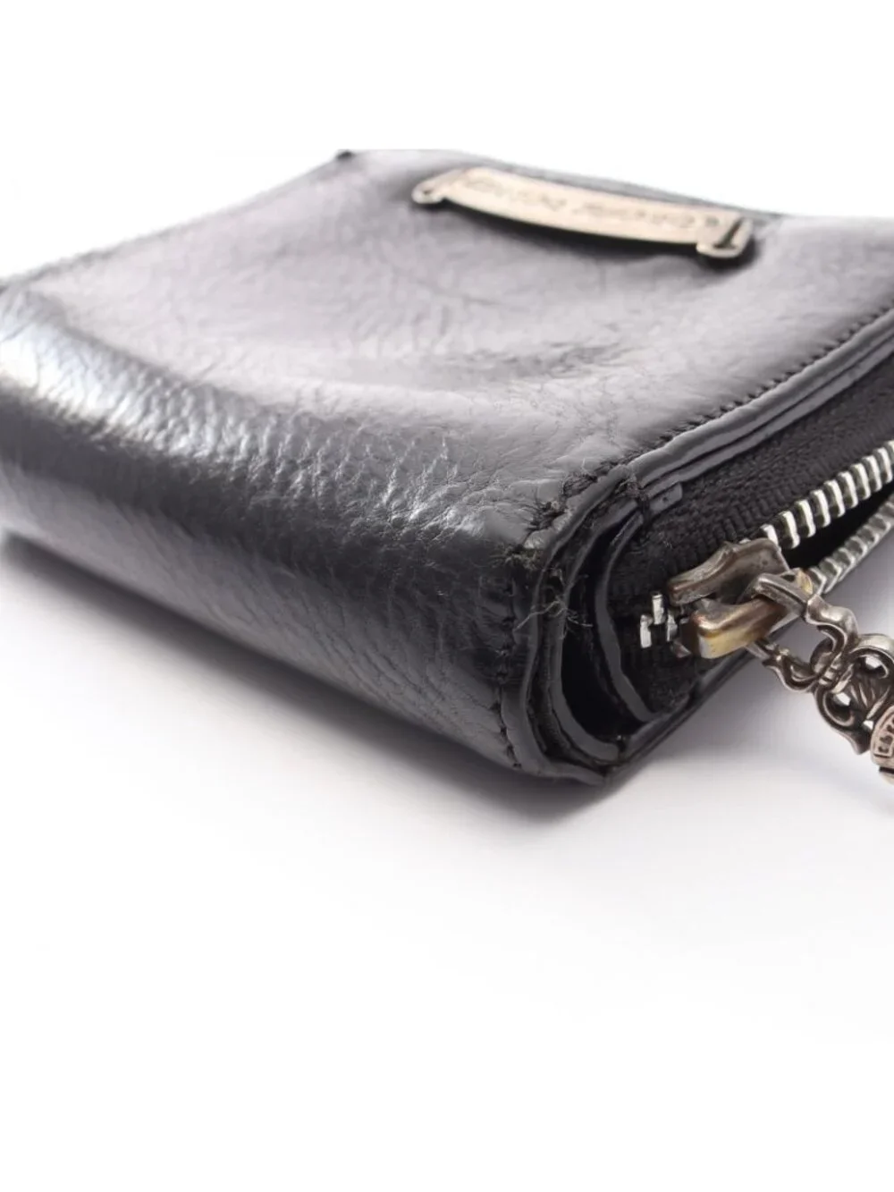 Chrome Hearts Bifold Wallet Square Zip Bill Leather