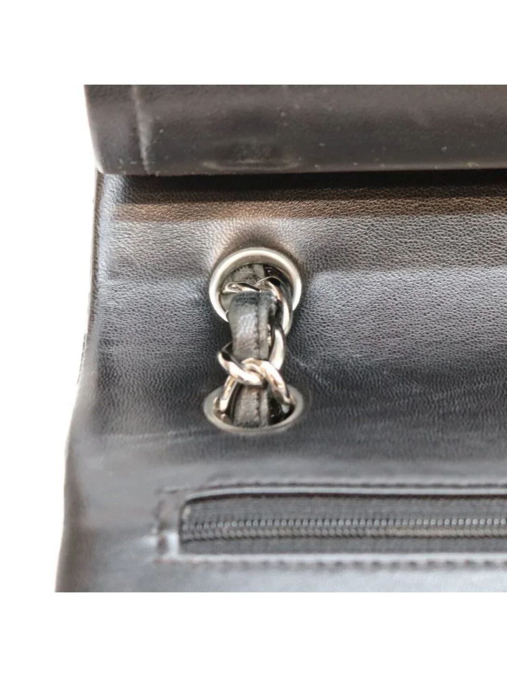 Chanel Black Lamb Silver Double Flap Maxi Quilted 30