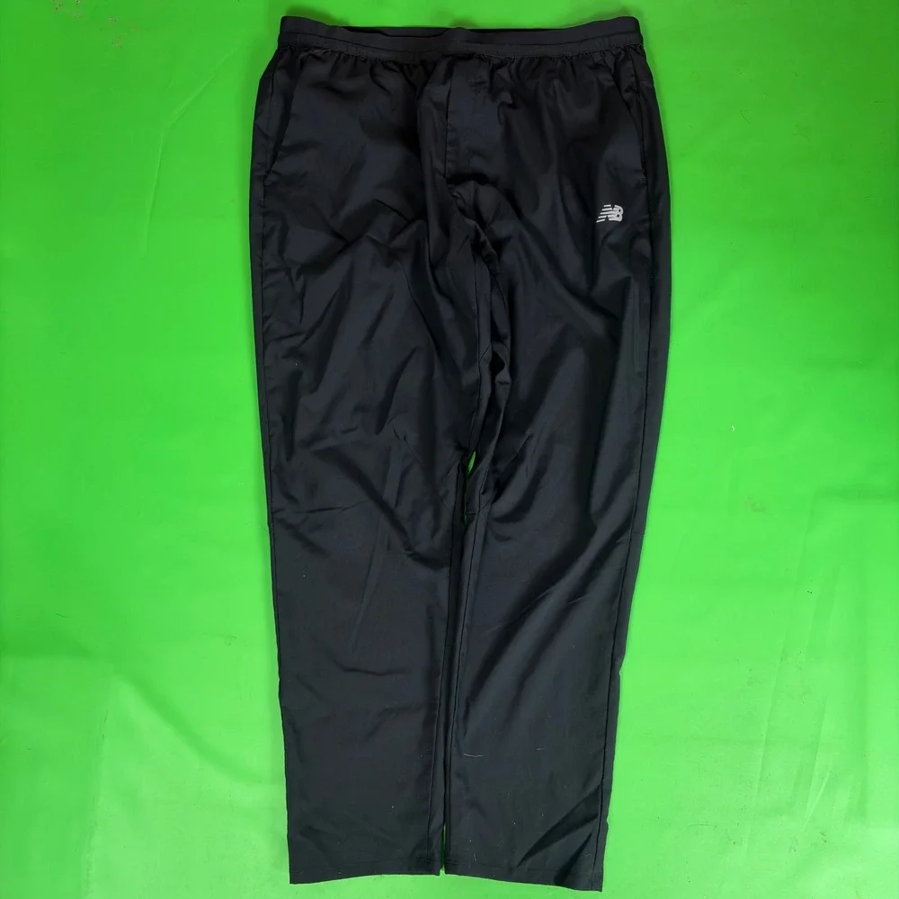 New Balance Athletic Pants Mens XL Black Windbreaker Running Training Joggers NB