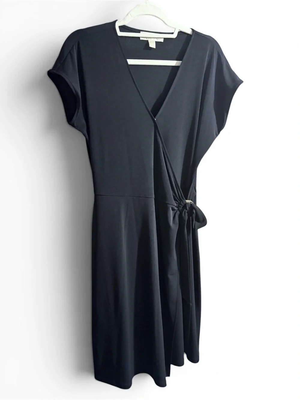 New With Tags MICHAEL Michael Kors Black Faux Wrap Dress | Size Large