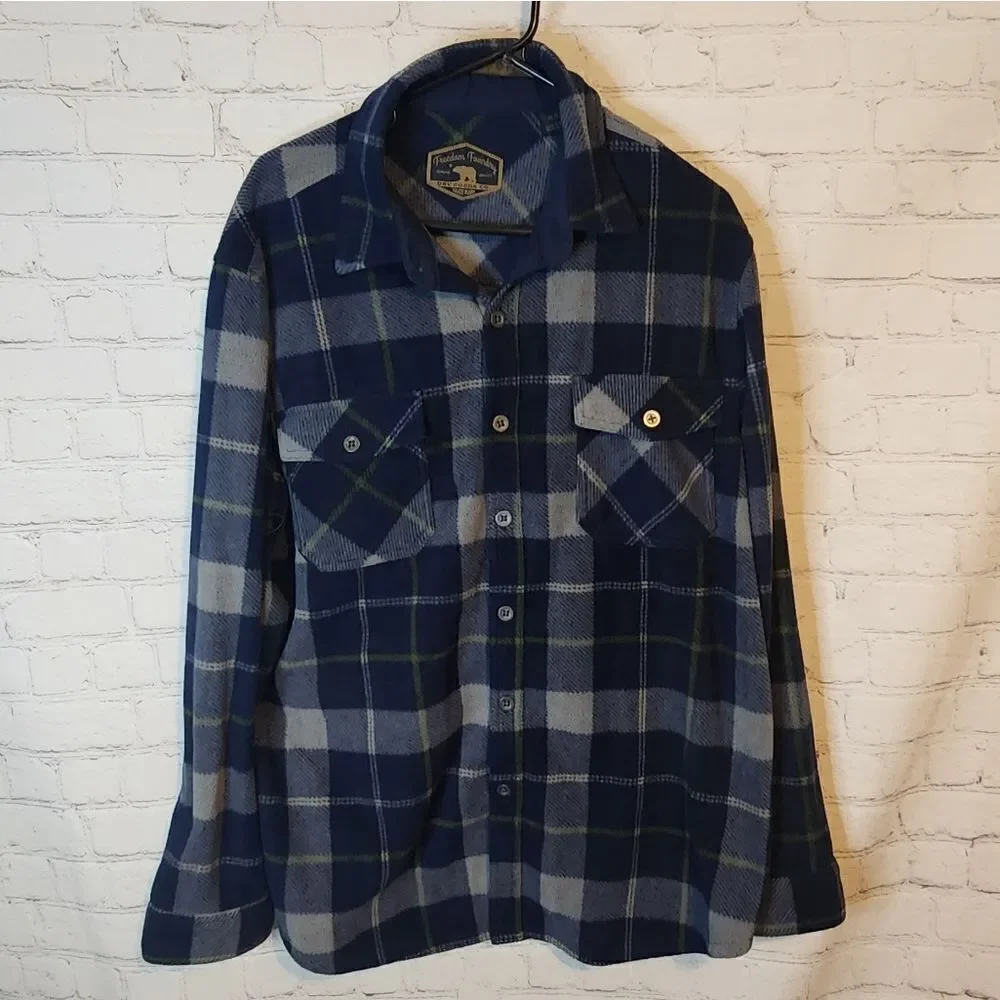 Men's Freedom Foundry button-down flannel sweater, size XL