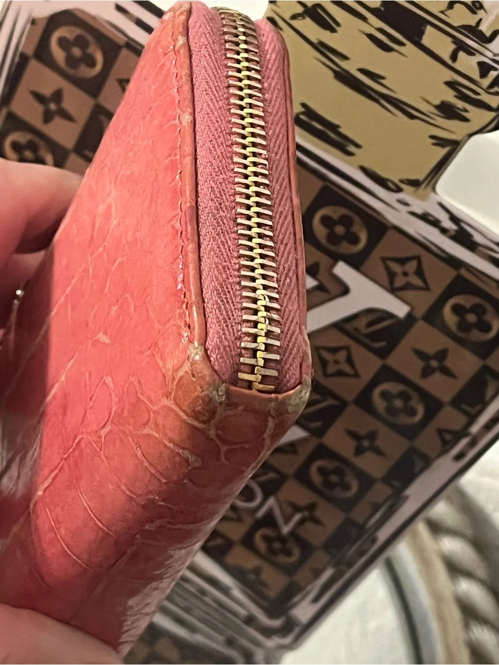 Miu Miu croc embossed