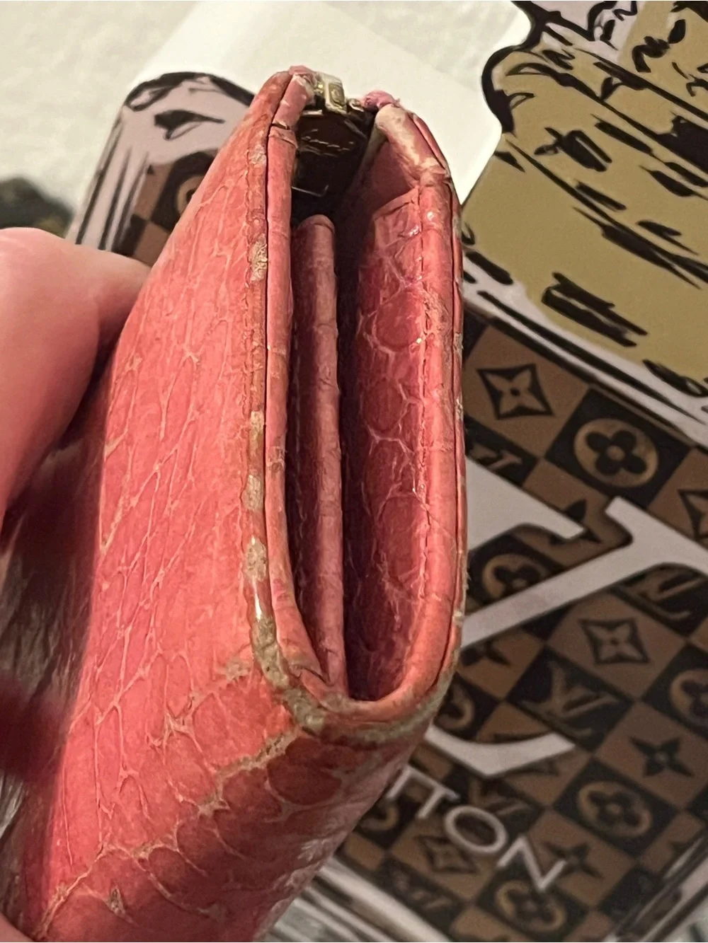 Miu Miu croc embossed