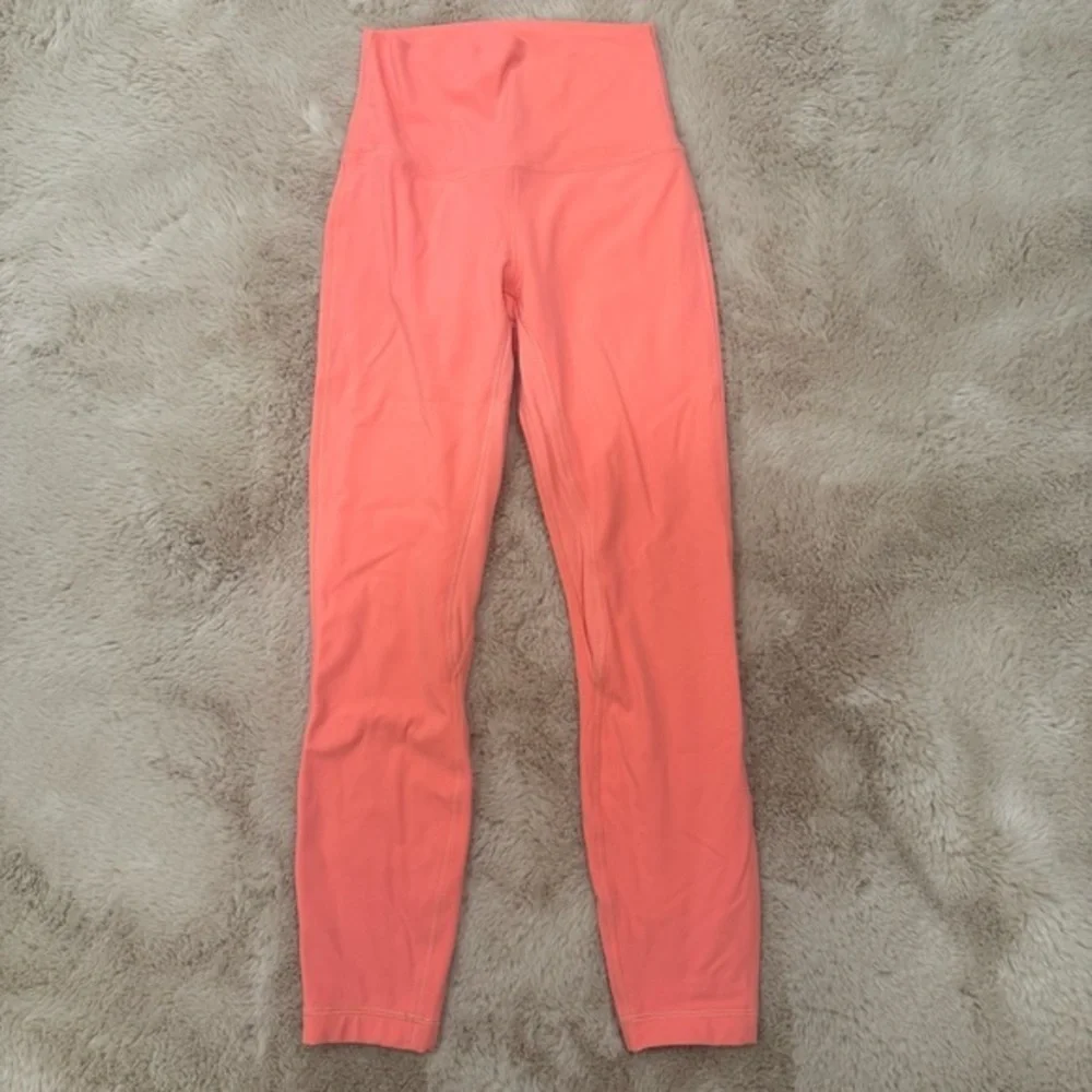 Lululemon Pink Align High Rise Double Lined 23