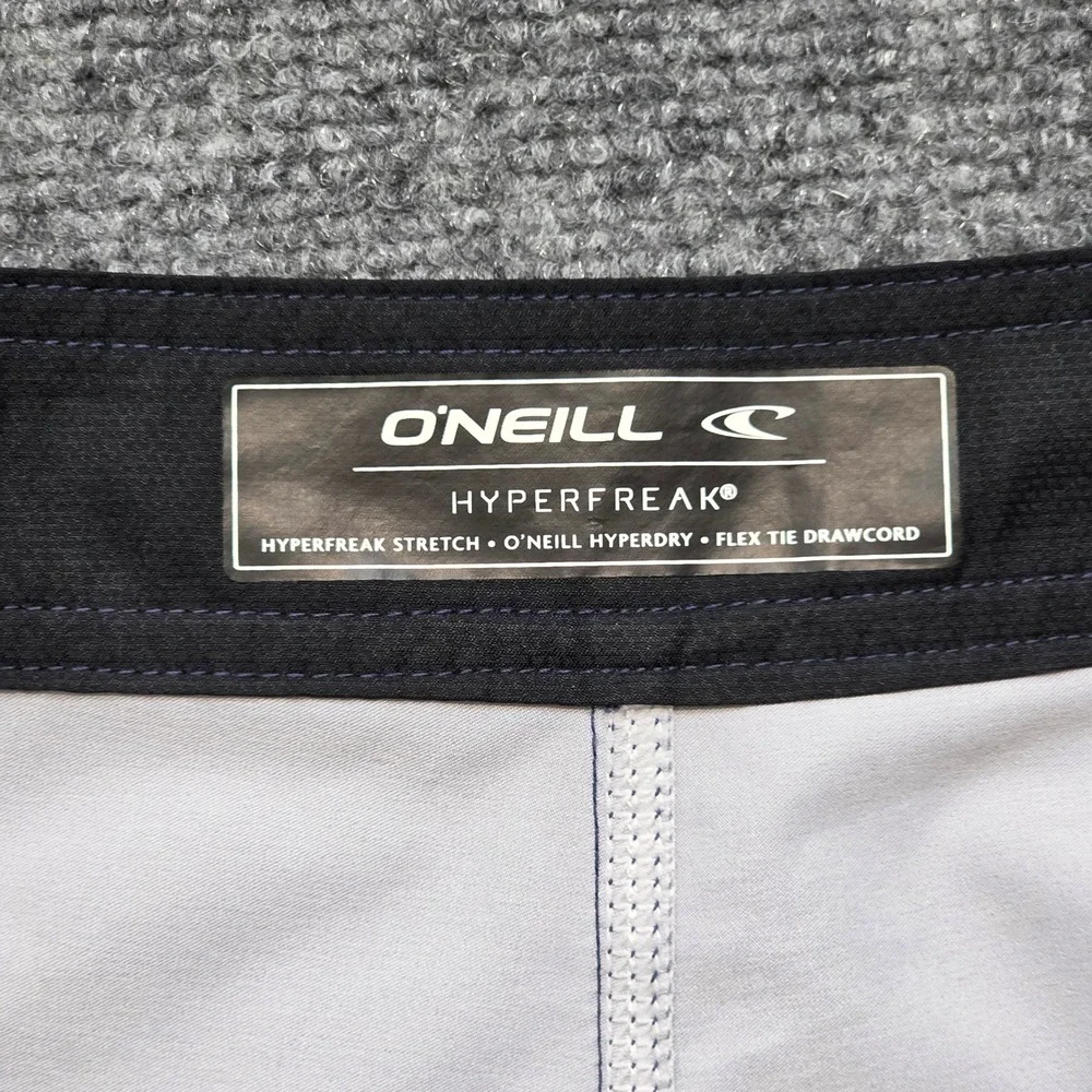 O'Neill Hyperfreak Mens Board Shorts Size 42 Blue Orange Ombre Hyperdry Stretch
