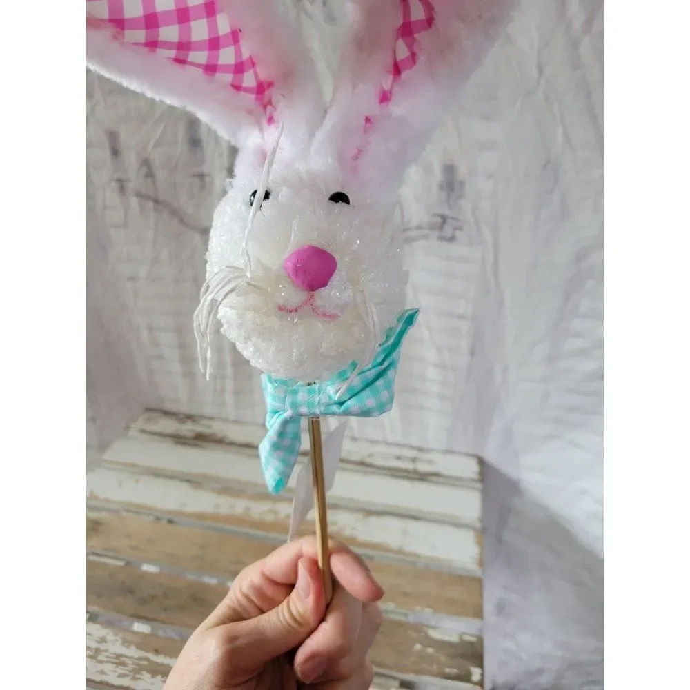 Easter rabbit head decor home stick shabby‎ chic new
