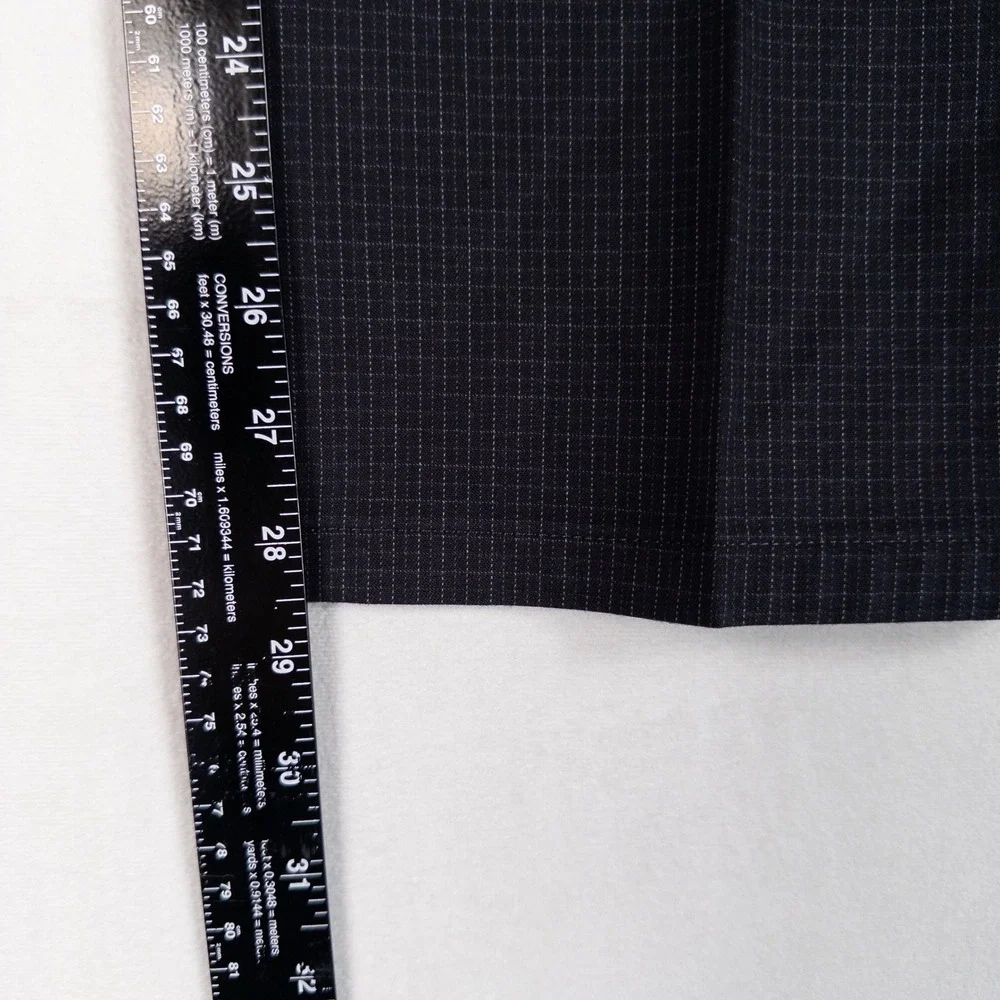 Dockers Signature Khaki Pants 36x29 Blue Gray Straight Micro Grid Check Stretch