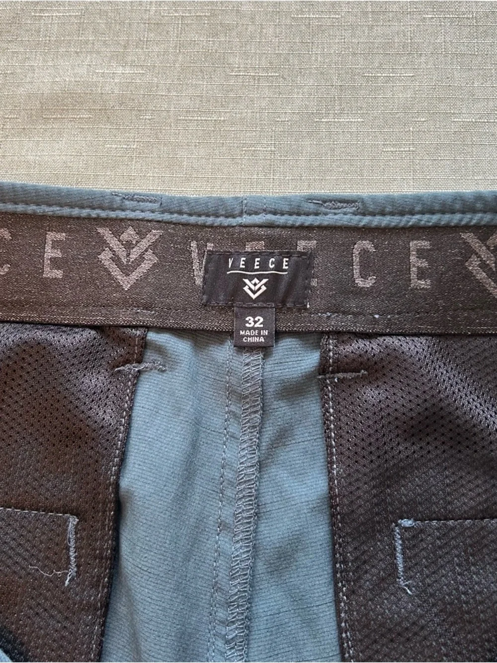 Veece Men's Flat Front Performance Shorts in Charcoal
