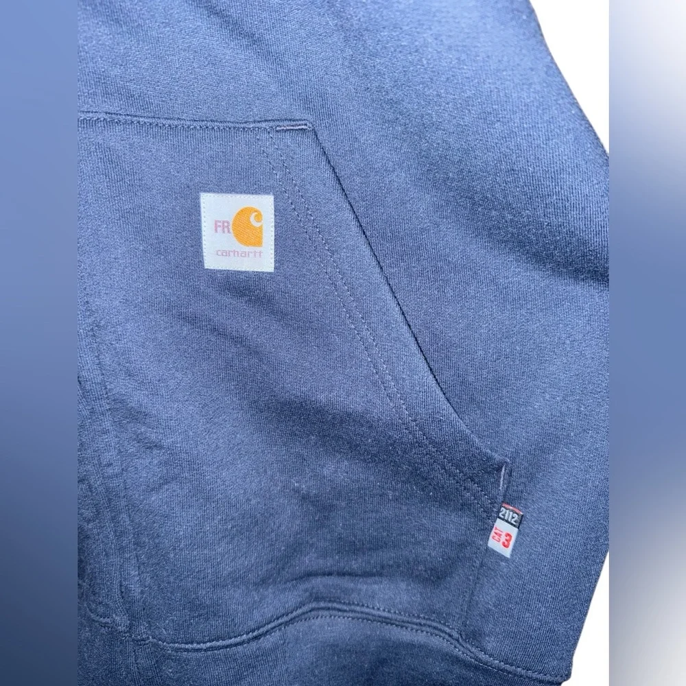 Flame-Resistant Carhartt Force Loose Fit Hooded Full Zip Sweatshirt Medium Tall