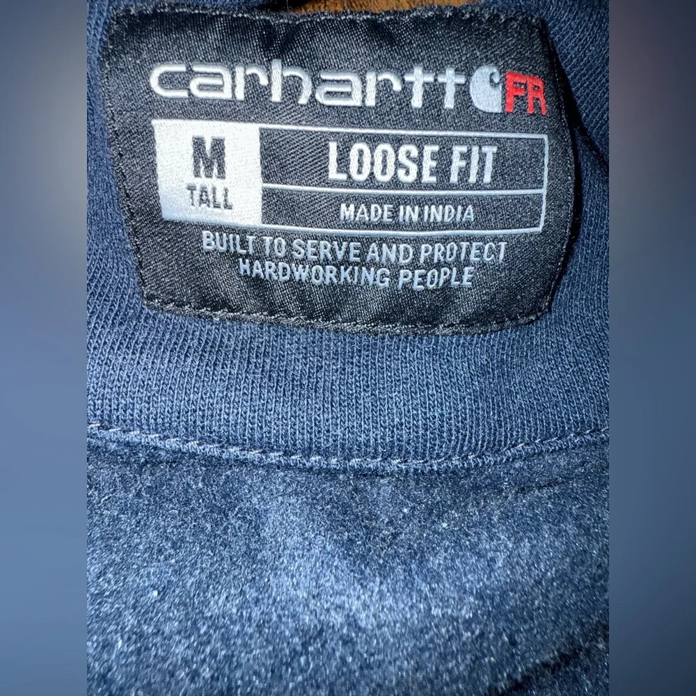Flame-Resistant Carhartt Force Loose Fit Hooded Full Zip Sweatshirt Medium Tall