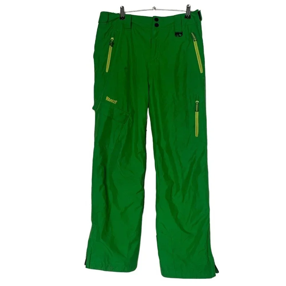 16 Juniors MARKER Teen Girls Ski Snowboard Snow Pants Lime Green‎ Lined