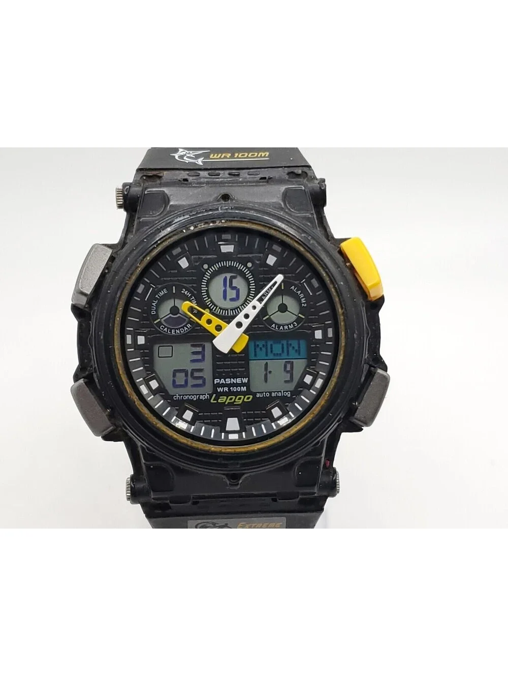 Lapgo PLG-1002AD Watch Mens New Battery Analog Digital 48mm Please Read