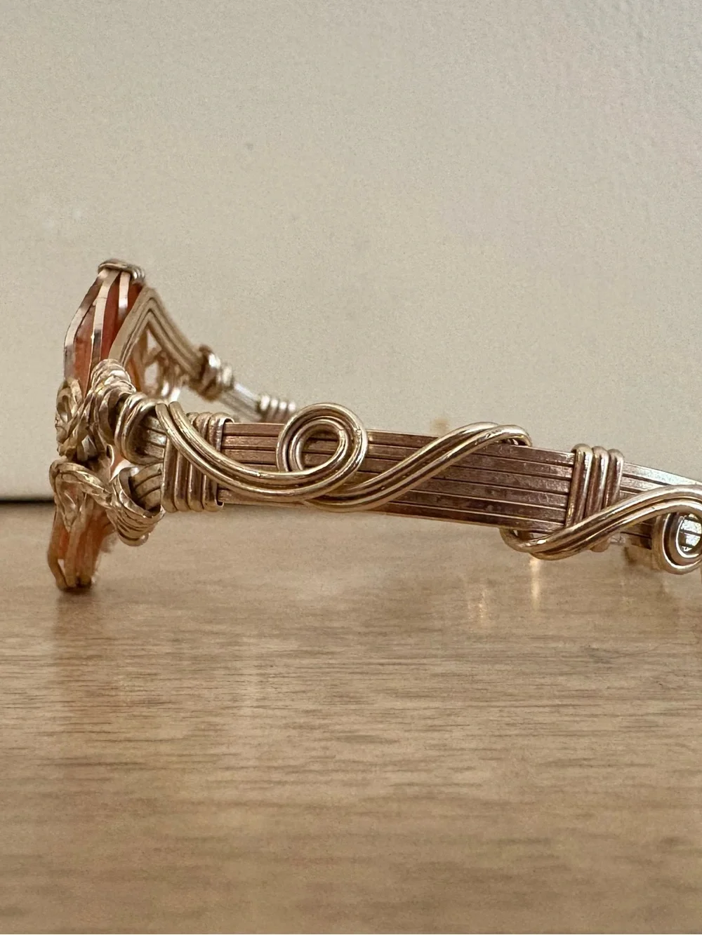 RETIRED Ronaldo Designer Jewelry Cameo Wire Wrapped Bracelet 7