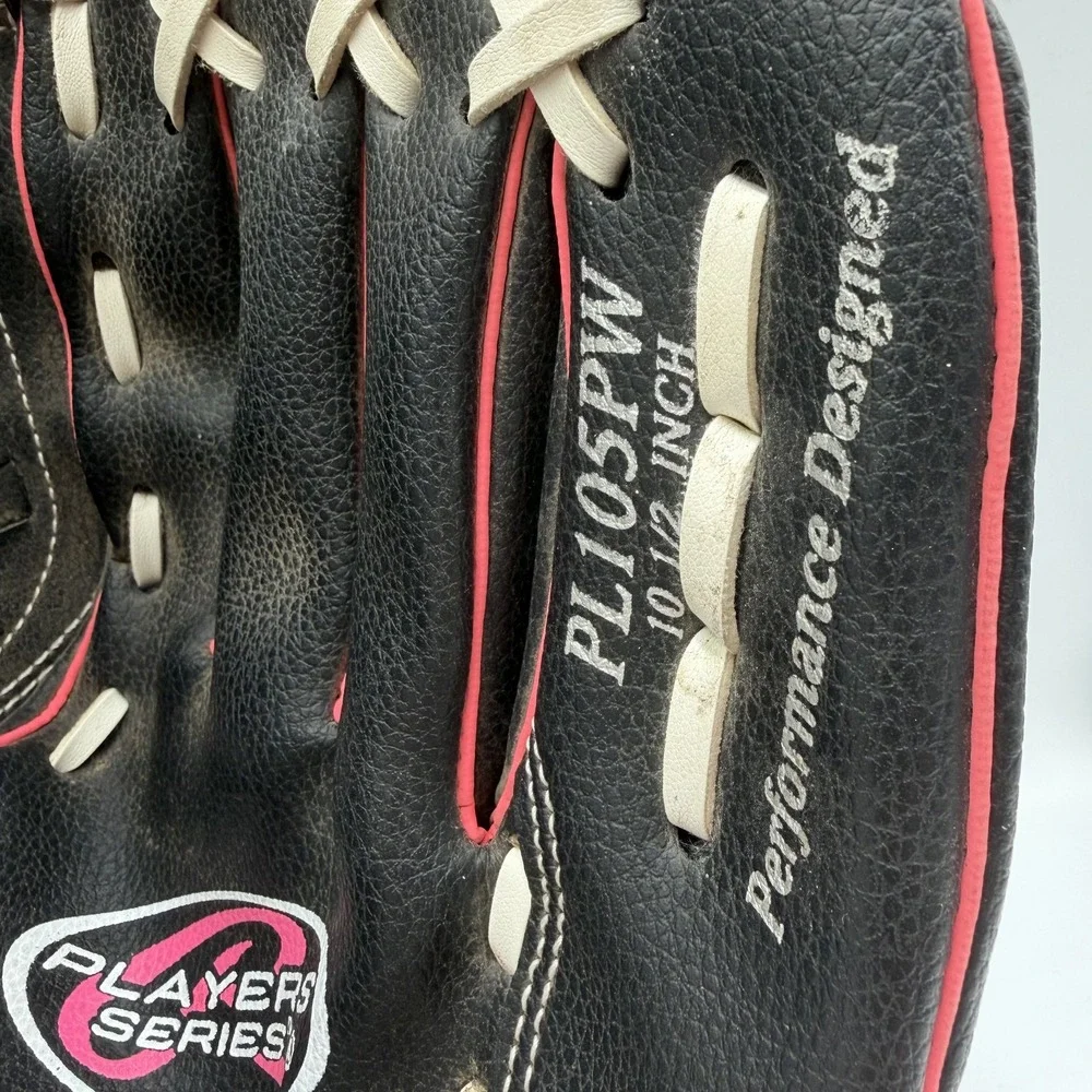 Rawlings Players Series 10.5 Inch Youth Baseball Glove Black Pink PL105PW RH