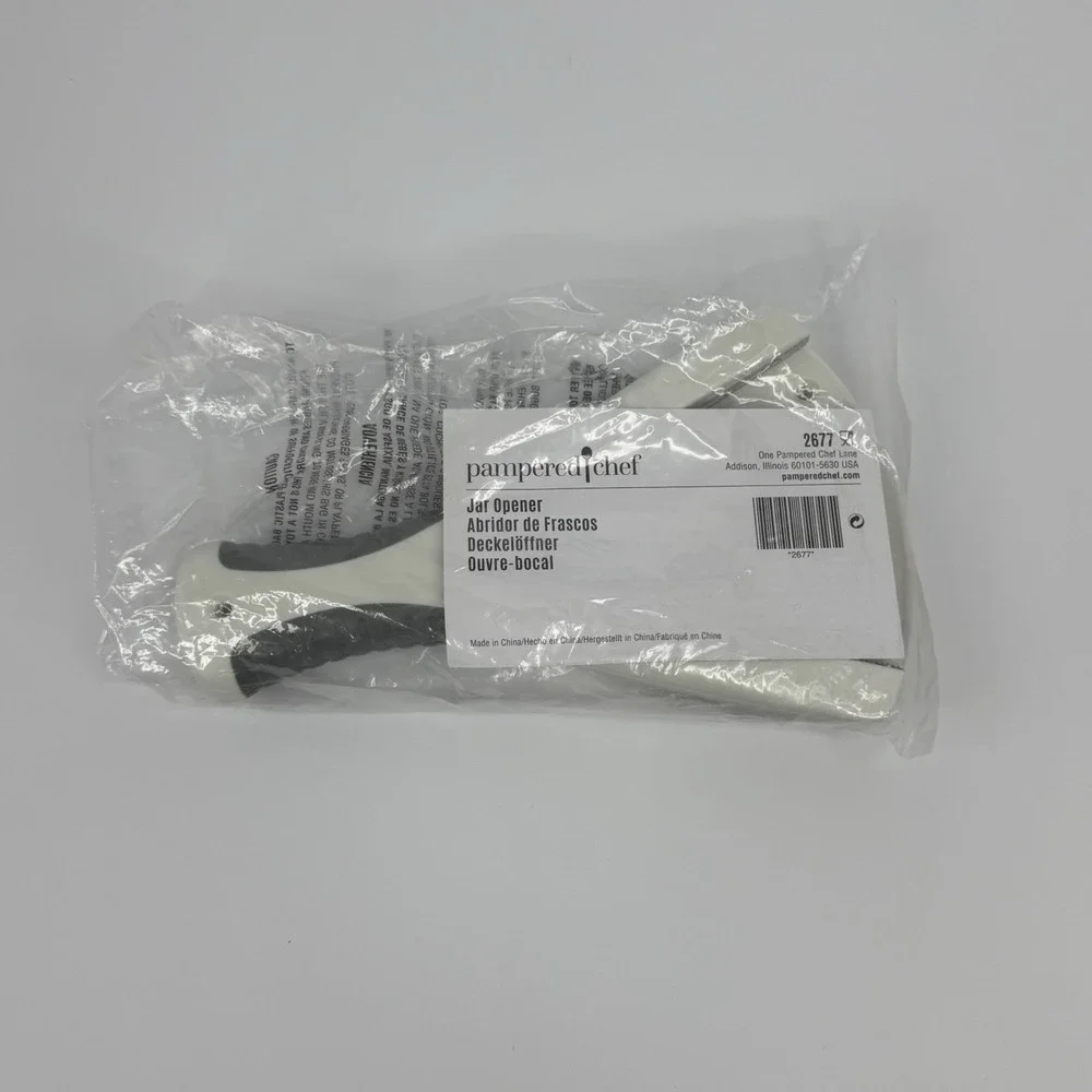 Pampered Chef Jar Opener 2677 Hand Held Or Under Counter Mount White Brand New