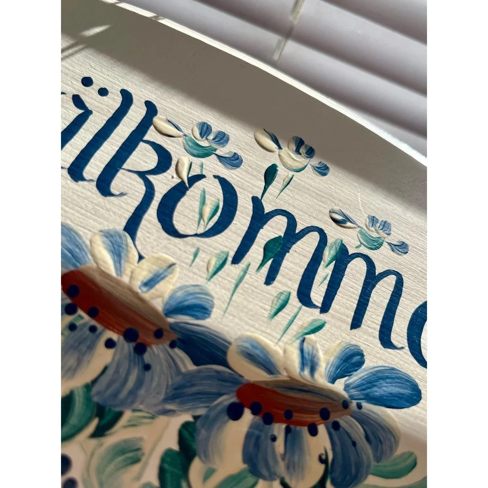 Vintage Hand‑Painted Swedish 