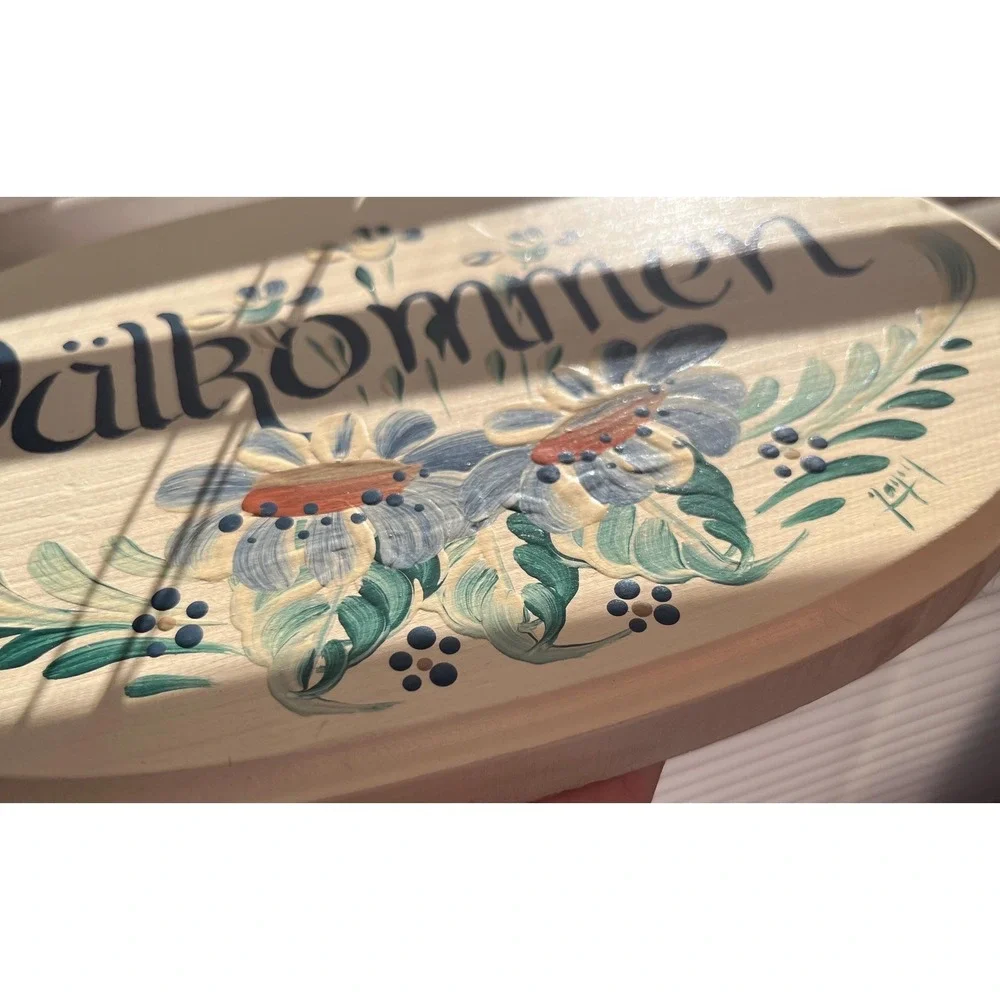 Vintage Hand‑Painted Swedish 