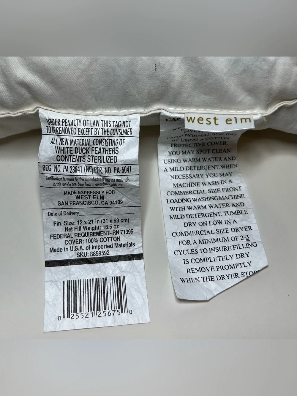 West Elm luxurious orange