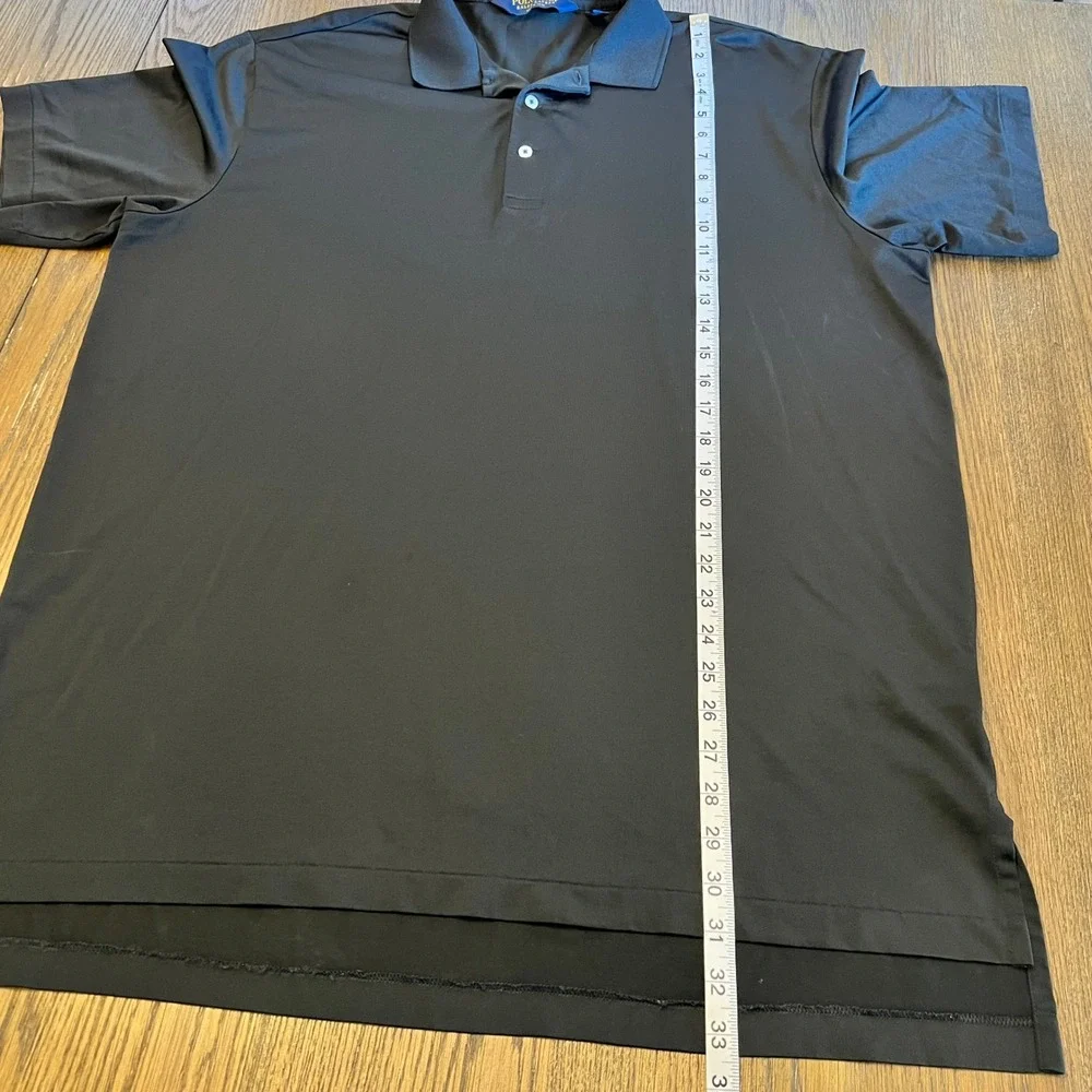Polo Ralph Lauren Golf Polo Shirt Black Synthetic Performance Athletic XL