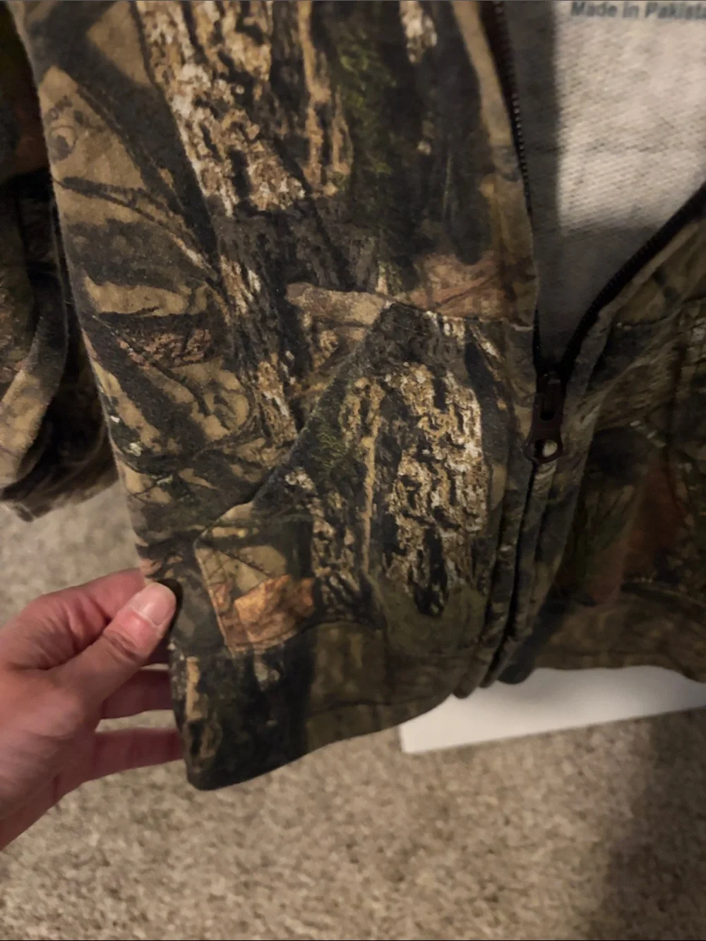 Mossy Oak kids zip