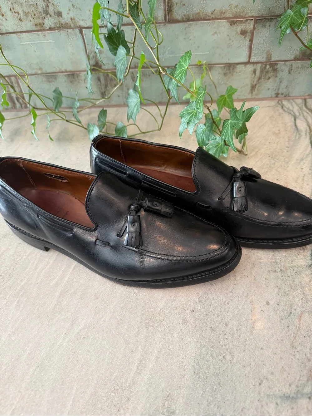 Allen Edmonds Grayson Black Leather Tassel Loafers Men’s 10.5 D Dress Shoes USA