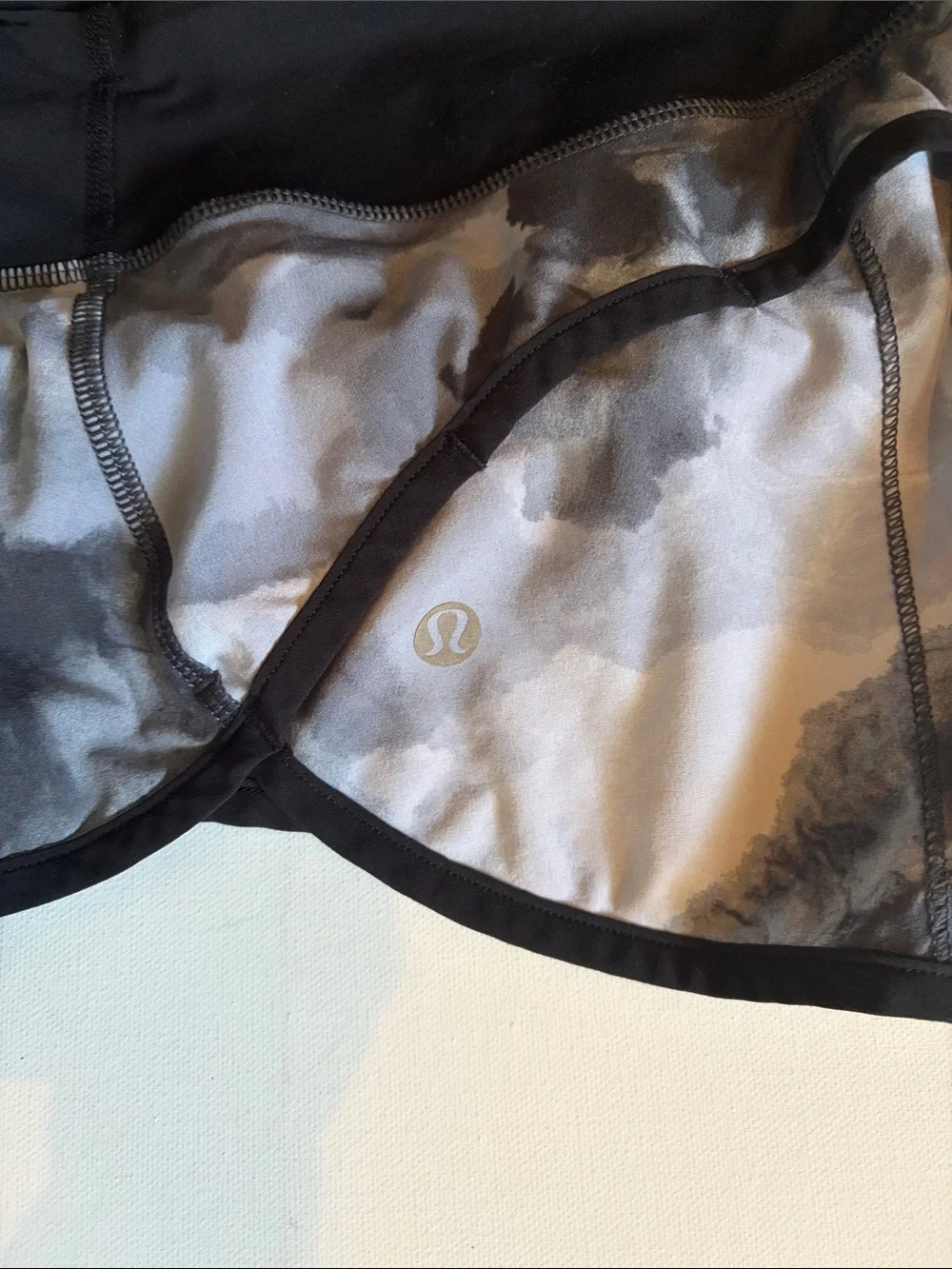 lululemon athletica Black and Gray Women's Running Shorts