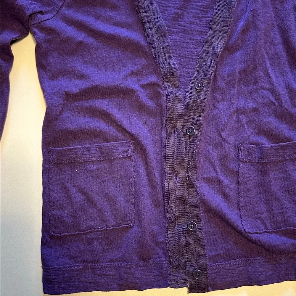 Crewcuts Vibrant Purple Knit Cardigan Sweater