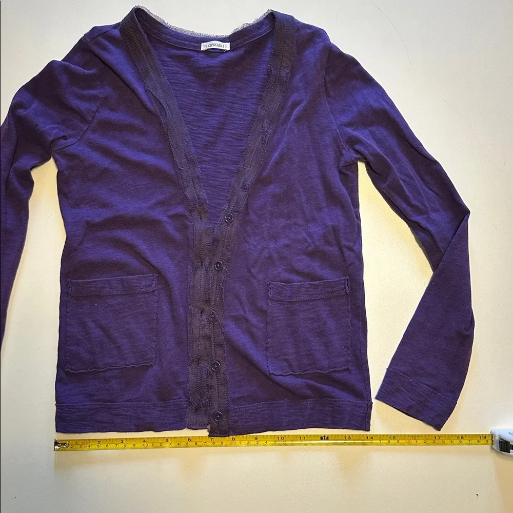Crewcuts Vibrant Purple Knit Cardigan Sweater
