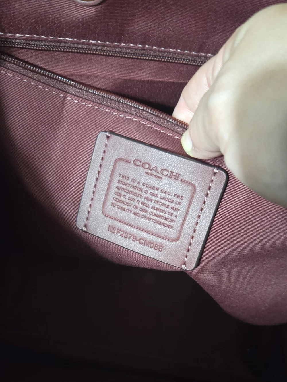 Coach large suede