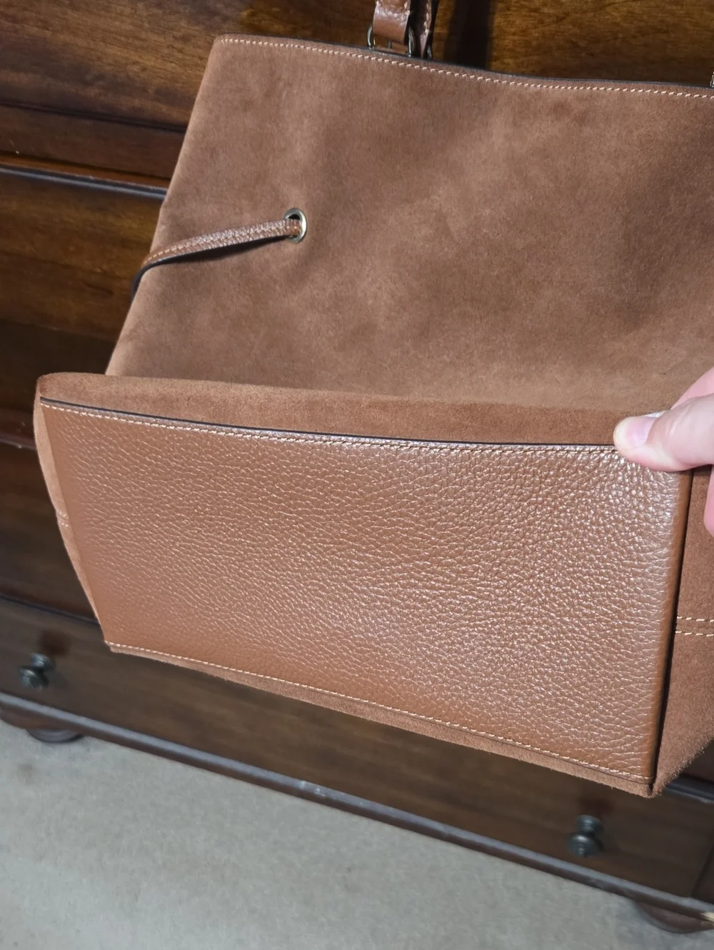 Coach large suede