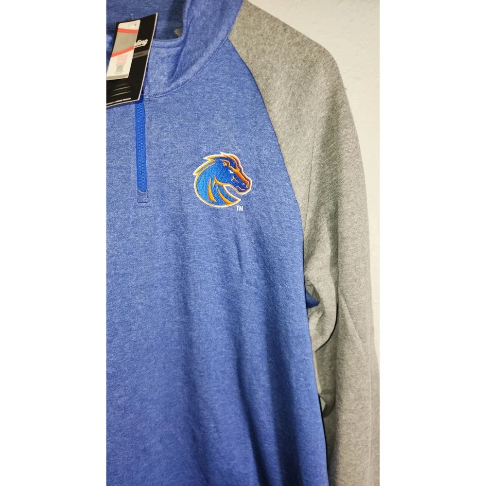 Boise State Broncos Pace Quarter-Zip Pullover Royal/Orange Men Size XL Brand...
