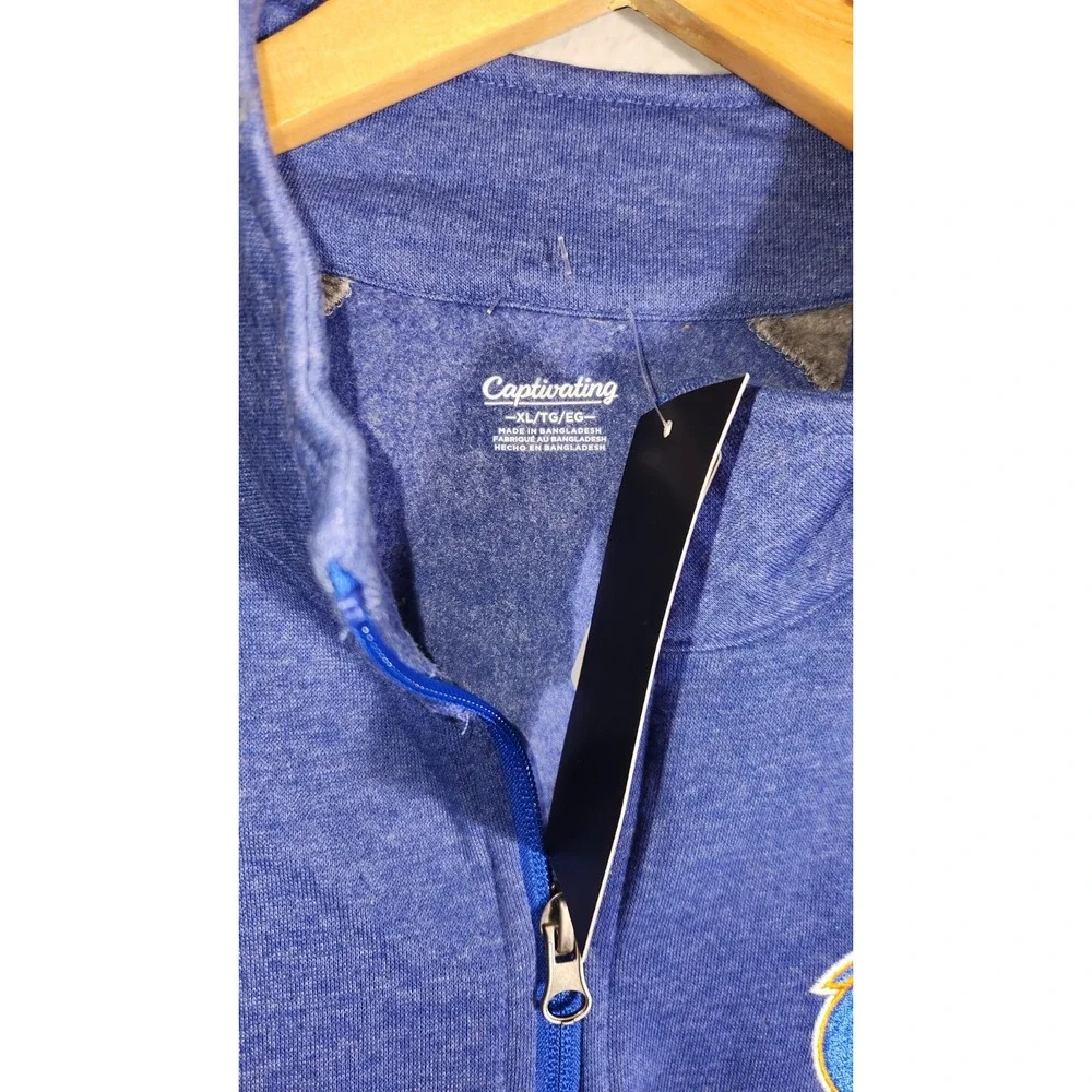 Boise State Broncos Pace Quarter-Zip Pullover Royal/Orange Men Size XL Brand...