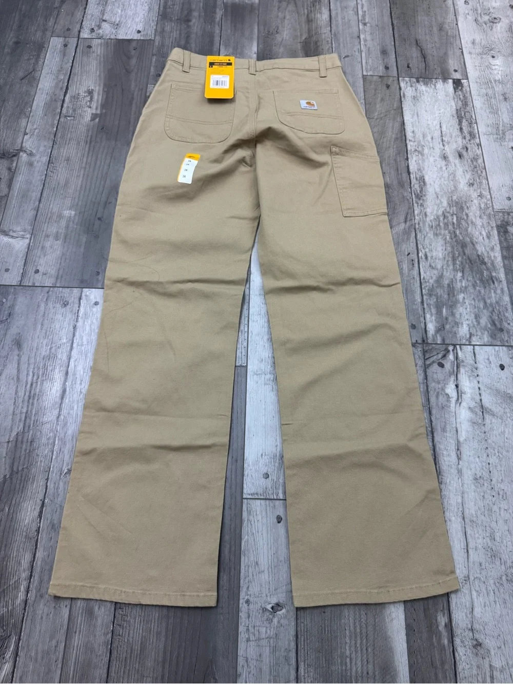 Carhartt Kids Size 16 Brown Loose Fit Utility Bootcut Work Pants NWT Beige NEW