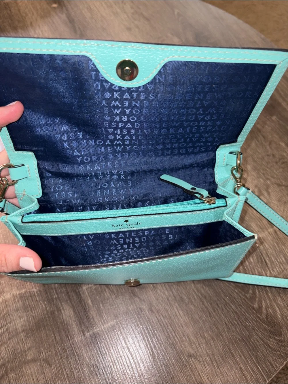 kate spade compact pebbled