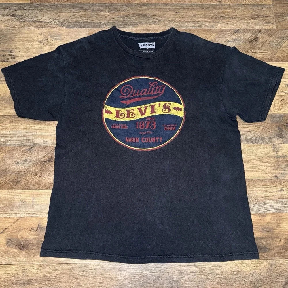 Levi's Quality 1873 Men's Black T-Shirt Size XL