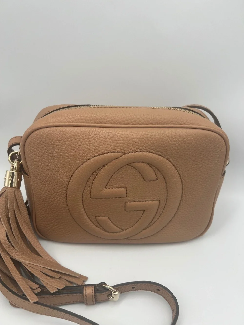 GUCCI Pebbled Calfskin Small Soho Disco Bag Preloved