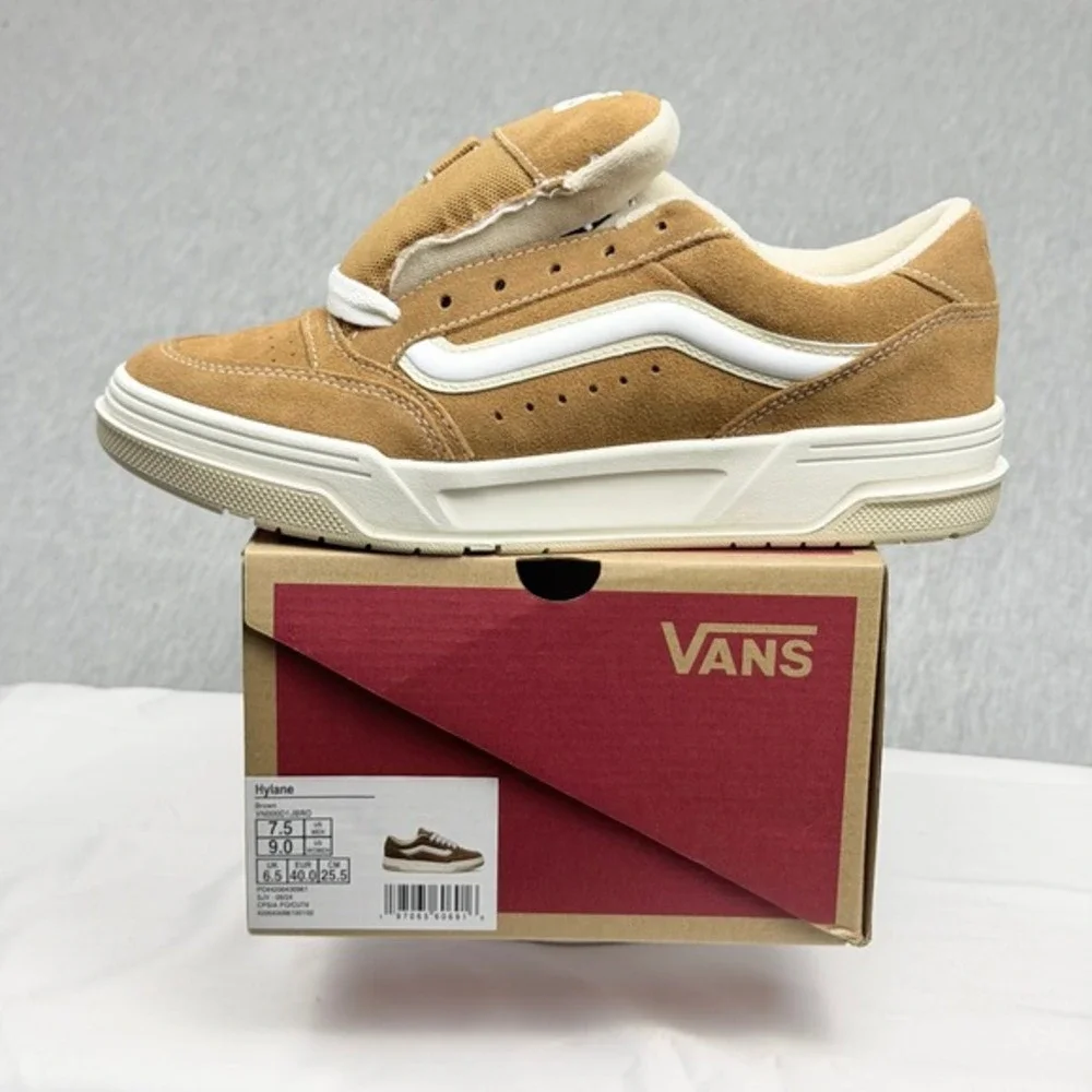 Vans Hylane‎ Brown Suede Skate Shoes VN000D1JBRO Mens 7.5 Womens 9 NEW