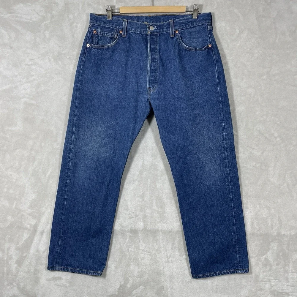 Vtg Levis 501xx Jeans Mens 38x30 (fit 34x27) Made in USA 501-0000 DARK WASH