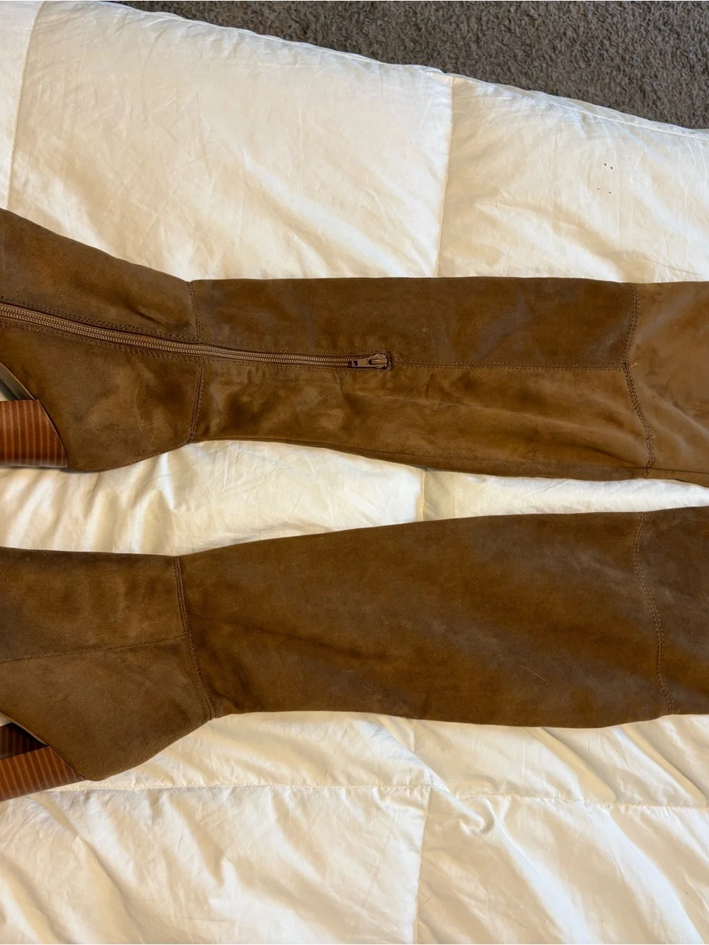 Suede Over-the-Knee Heel Boots