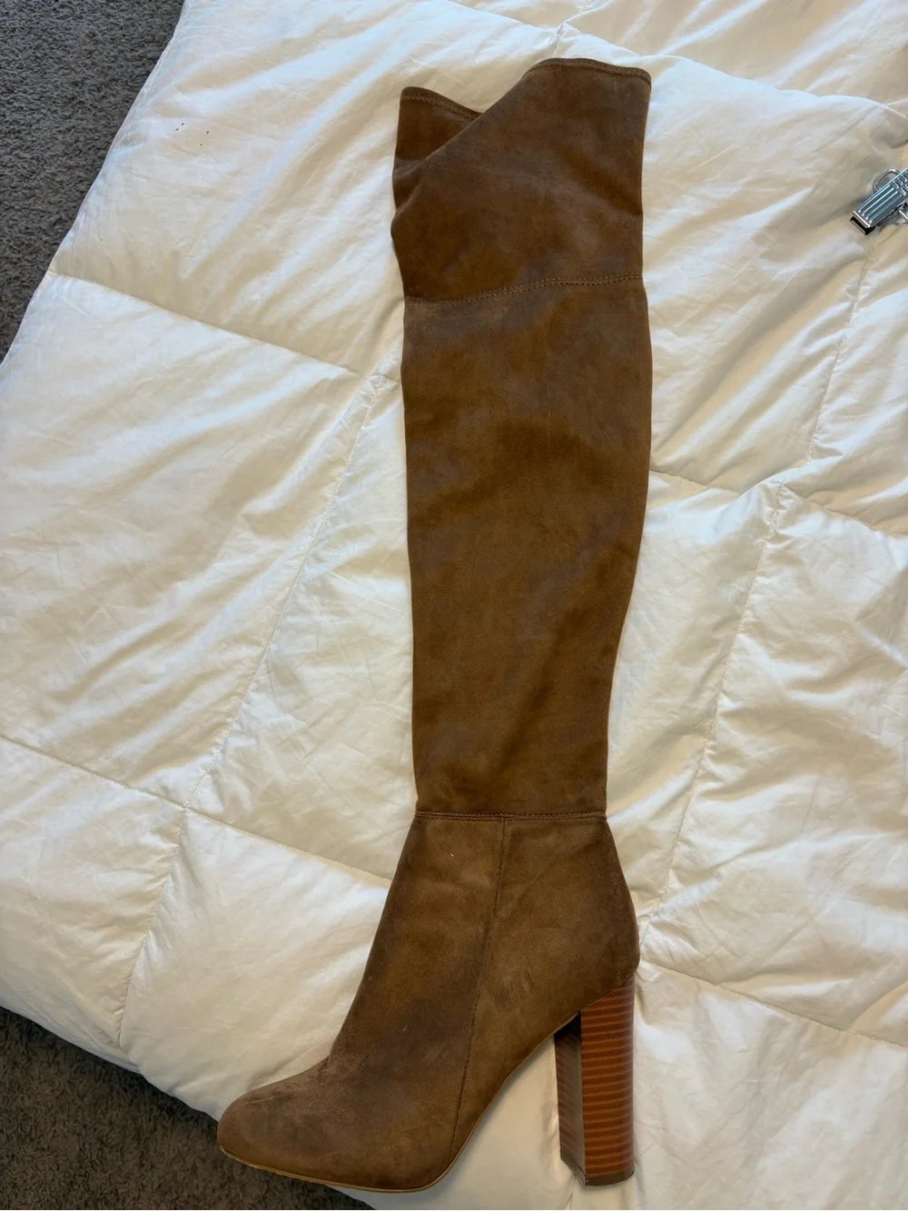 Suede Over-the-Knee Heel Boots