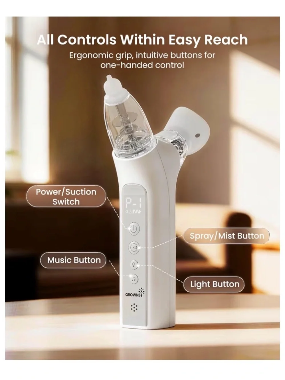 Grownsy nasal aspirator